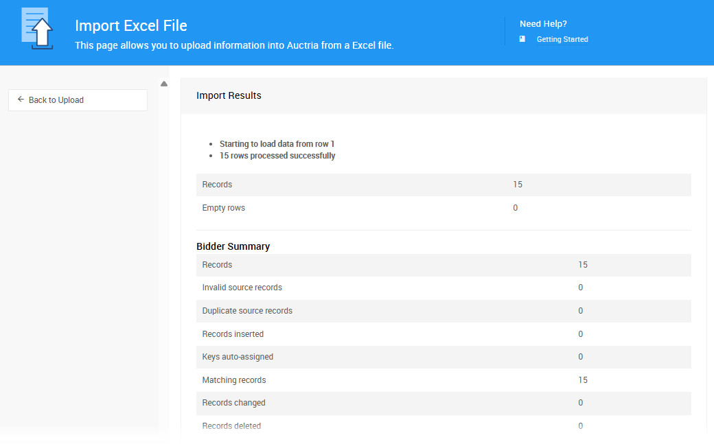 Completed import using legacy UI