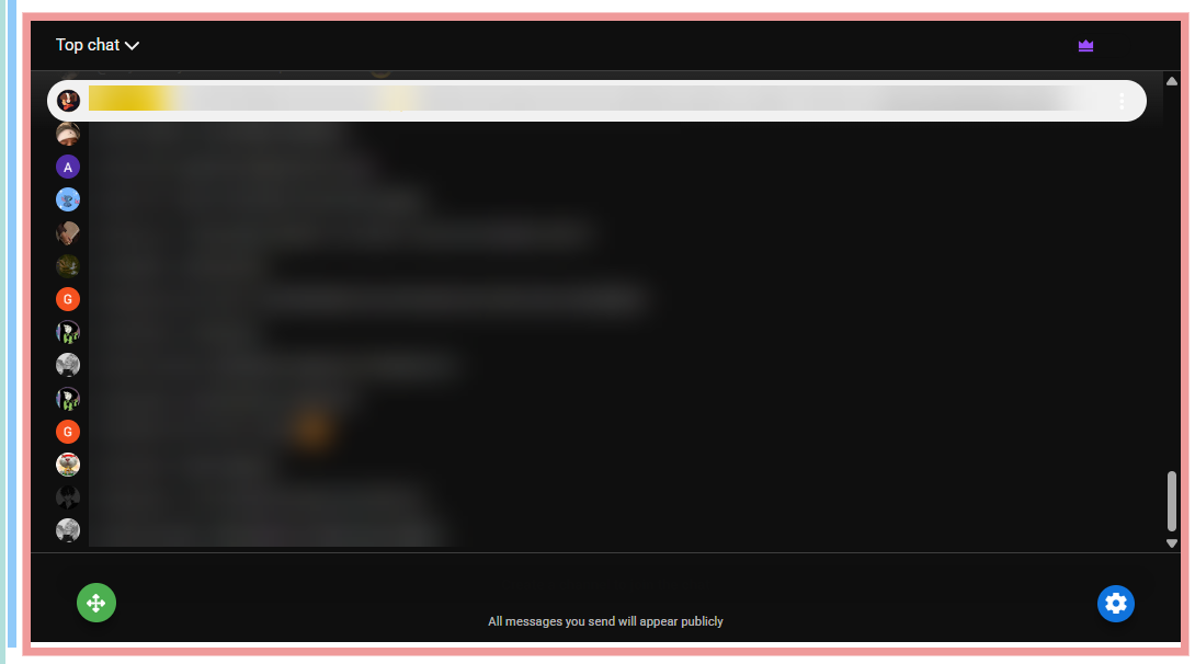 YouTube Live Chat element with defined video ID