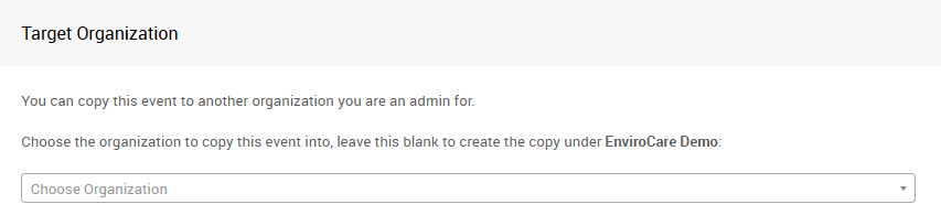 Target Organization Section